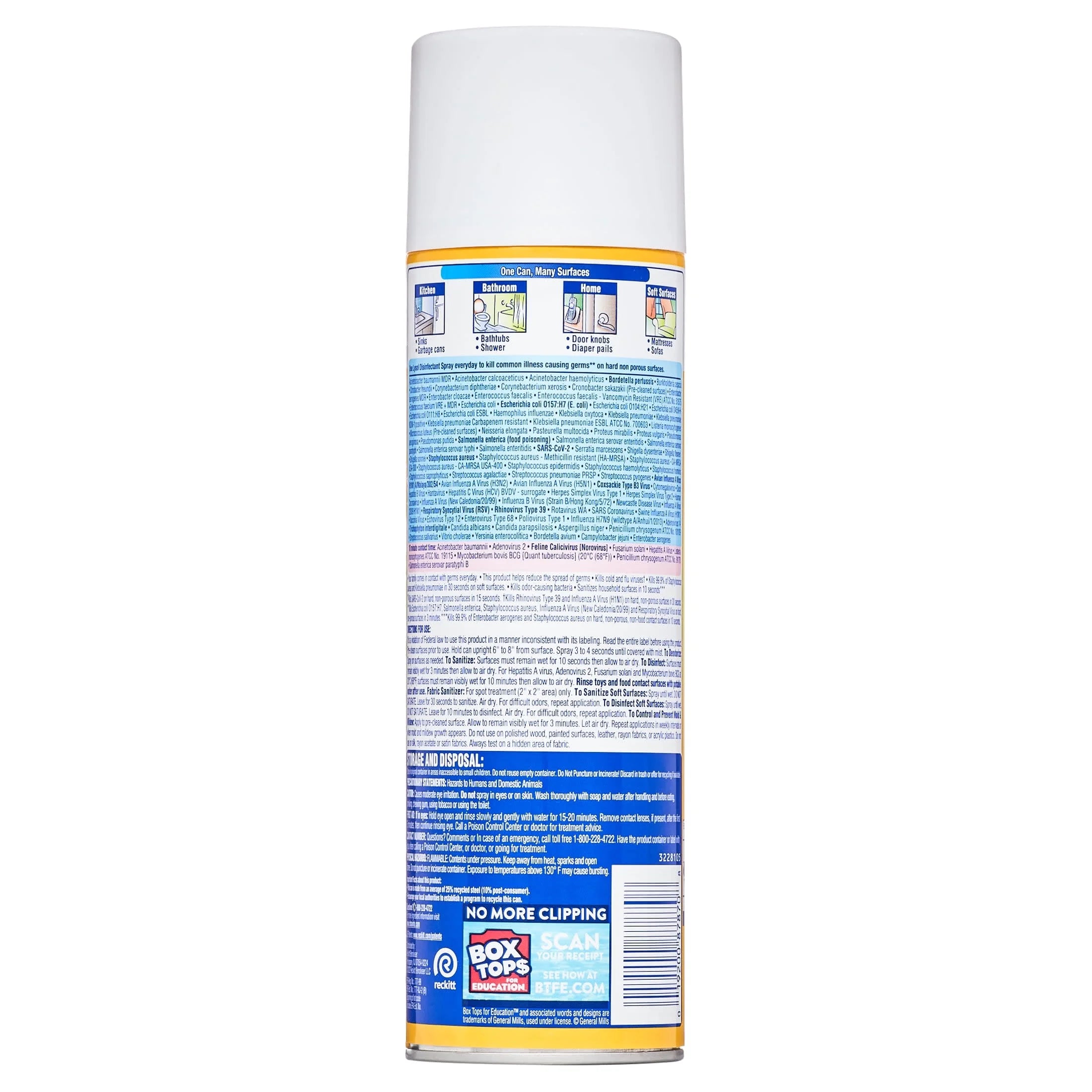 Lysol Disinfectant Spray, Sanitizing and Antibacterial Spray, for Disinfecting and Deodorizing, Lemon Breeze, 19 Fl Oz.