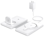 Magnetic Wireless Charger Compatible for Iphone: ETEPEHI Foldable 3 in 1 Fast Charging Compatible for Iphone, Charging Pad for Iwatch Series & Airpods