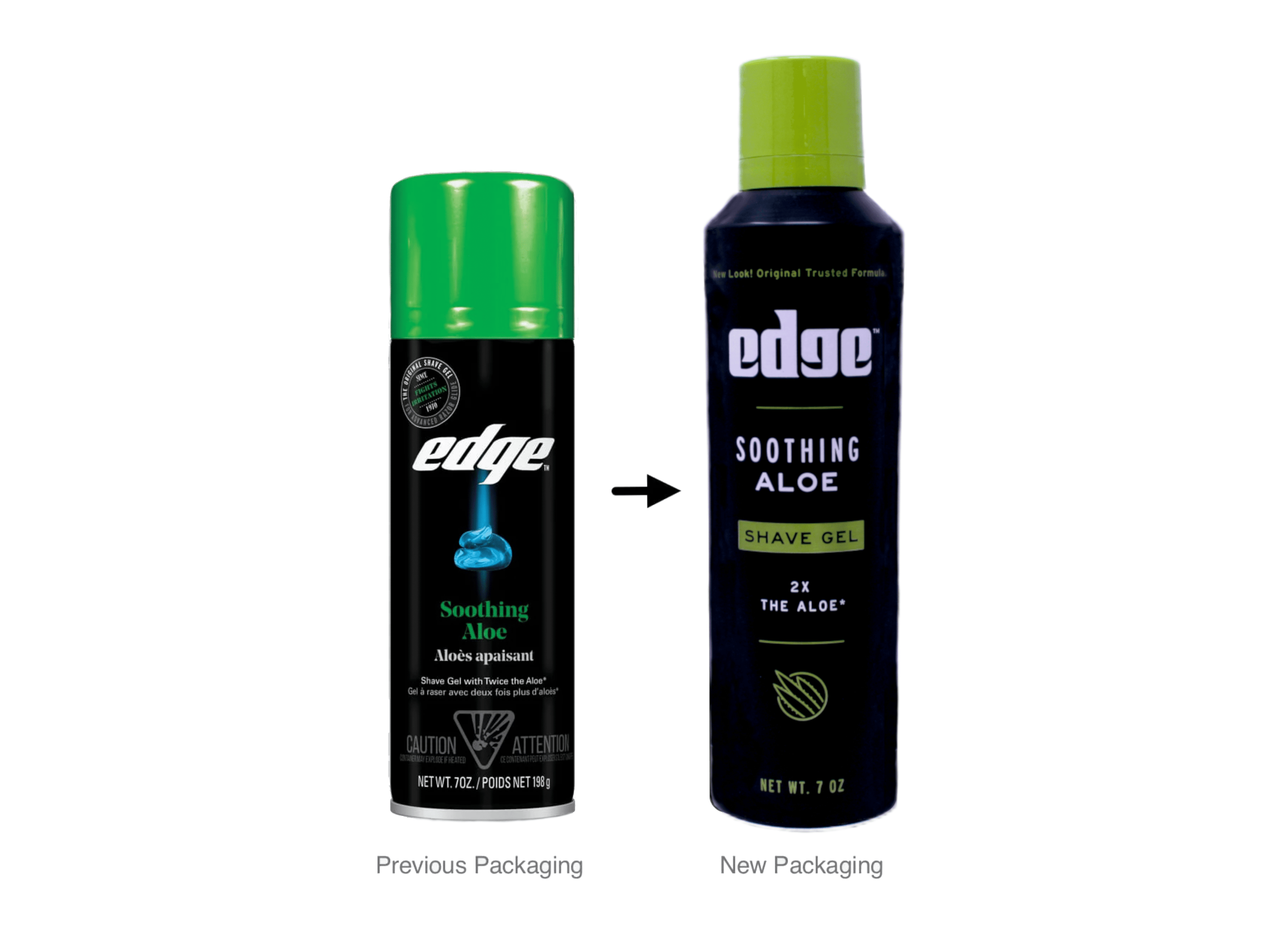 2 Pack - Edge Shave Gel Soothing Aloe 7 Oz