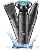 Electric Shaver for Men, Cordless 3-In-1 Beard Trimmer, Nose Hair Razor ,Waterpr