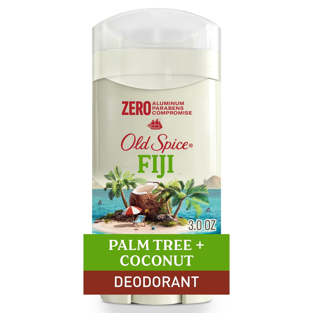 Deodorant for Men, Aluminum Free, Invisible Solid Deodorant Stick, Fiji, 3 Oz