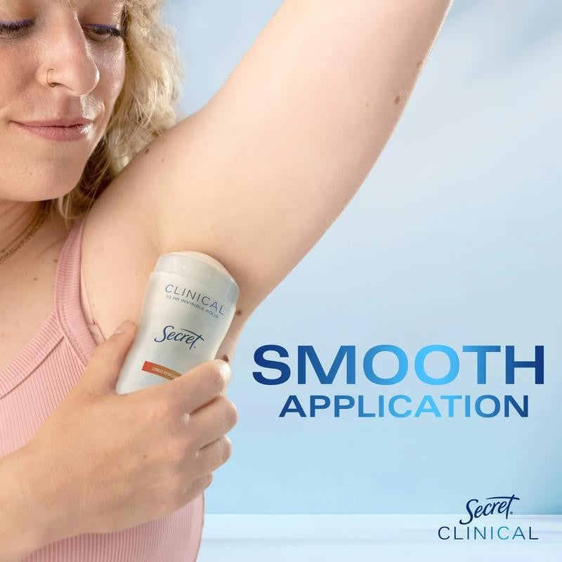 Clinical Invisible Solid Antiperspirant and Deodorant for Women, Stress Response