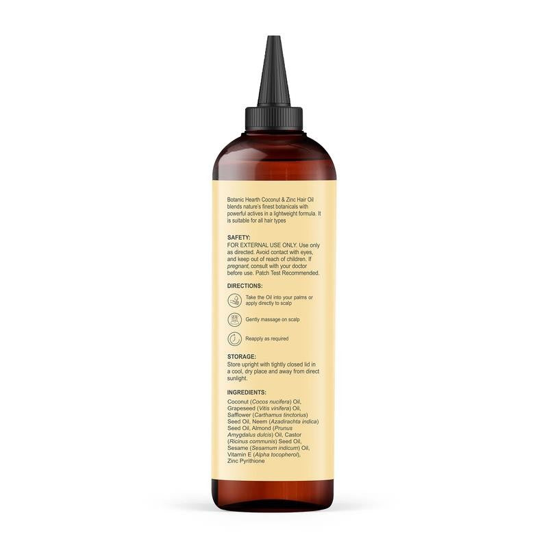 Coconut & Zinc Pyrithione Hair Oil (6.7 Fl Oz) | Moisturizing and Nourishing Hai