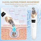 Blackhead Remover Vacuum Pore Extractor Kit - Blackhead Extractor Tool with 3 Ad
