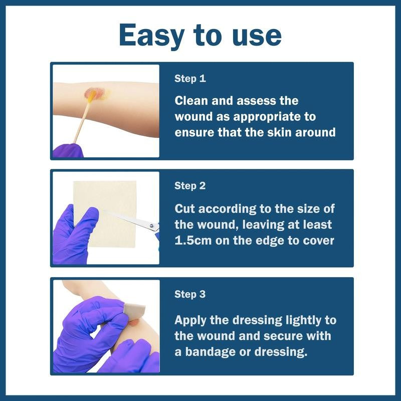 Calcium Alginate Wound Dressing 2" X 2" - 10 Ct. Individually Wrapped, Non Stick