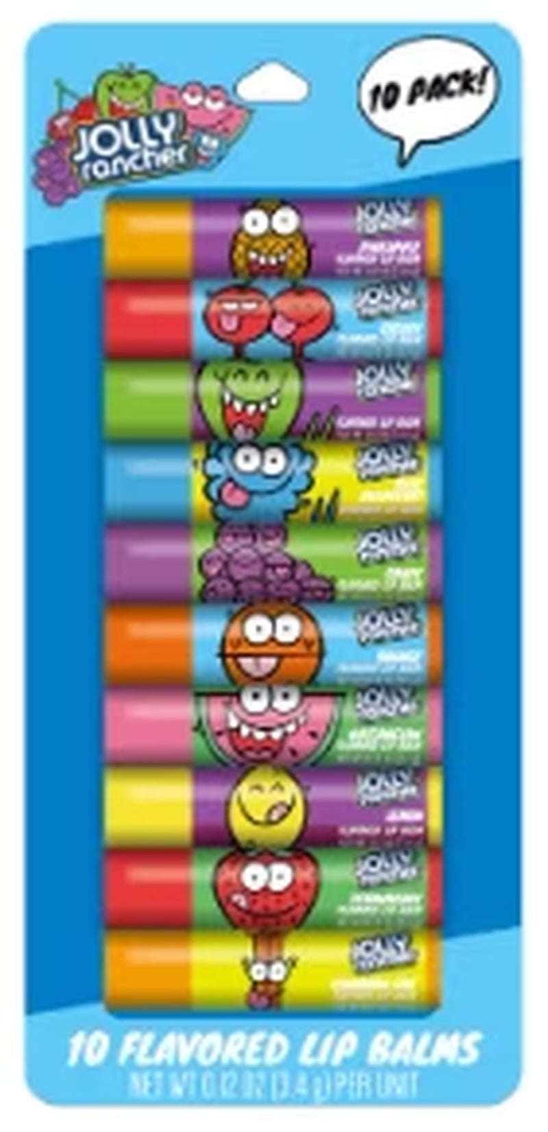 Jolly Rancher 10 Pack Assorted Lip Balm