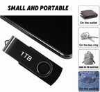 1TB USB Flash Drive 1000GB 1Pack Rotatable Memory Stick External Storage Drive F