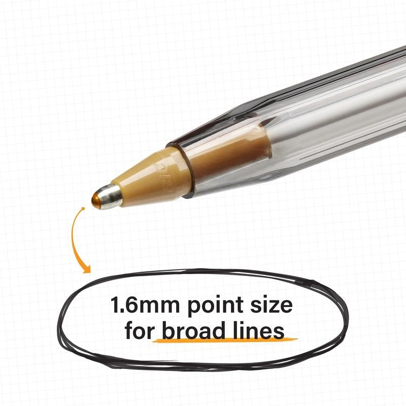 Cristal Xtra Bold Ballpoint Pen, Bold Point, 1.6 Mm, Assorted Ink, 10 Count