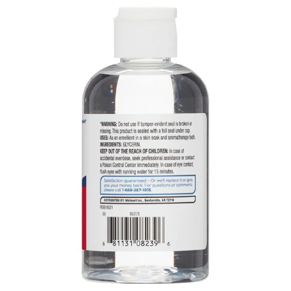 Equate, Pure Vegetable Based Liquid Glycerin Oil USP, Unscented, 6 Fl Oz