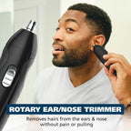 All in One Rechargeable Beard, Mustache, Detail Trimmer for Men, Black, 05644