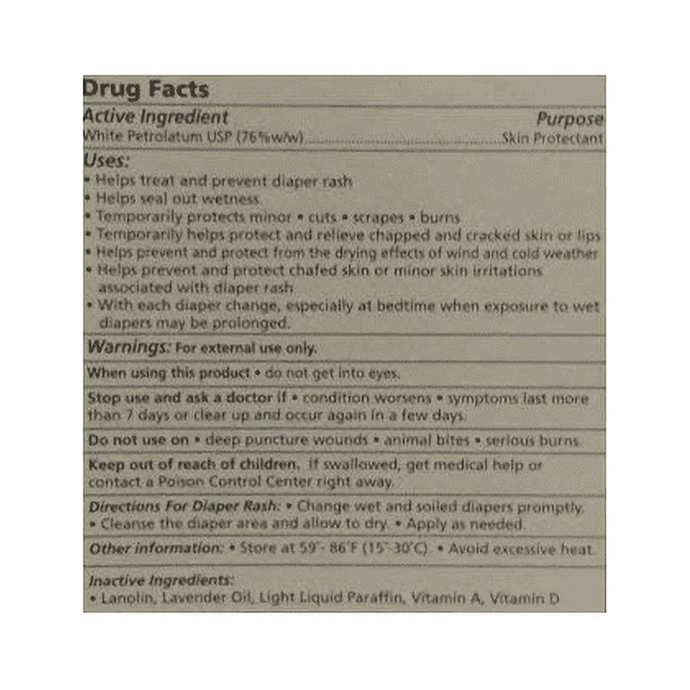 Dynarex Vitamin A&D Ointment, Diaper Rash Treatments, 15 Oz. Jar