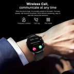 Bluetooth 1.39 Inch Black Case with Black Silicone Band