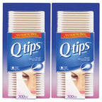 2-Pack Q-Tips Cotton Swabs, Antibacterial, 300 Each