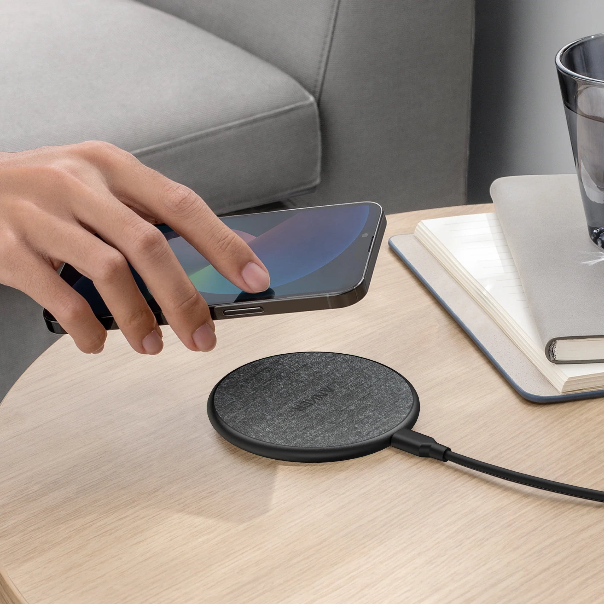 Anker Wireless Charging Pad (10W) with Cable and Charger
