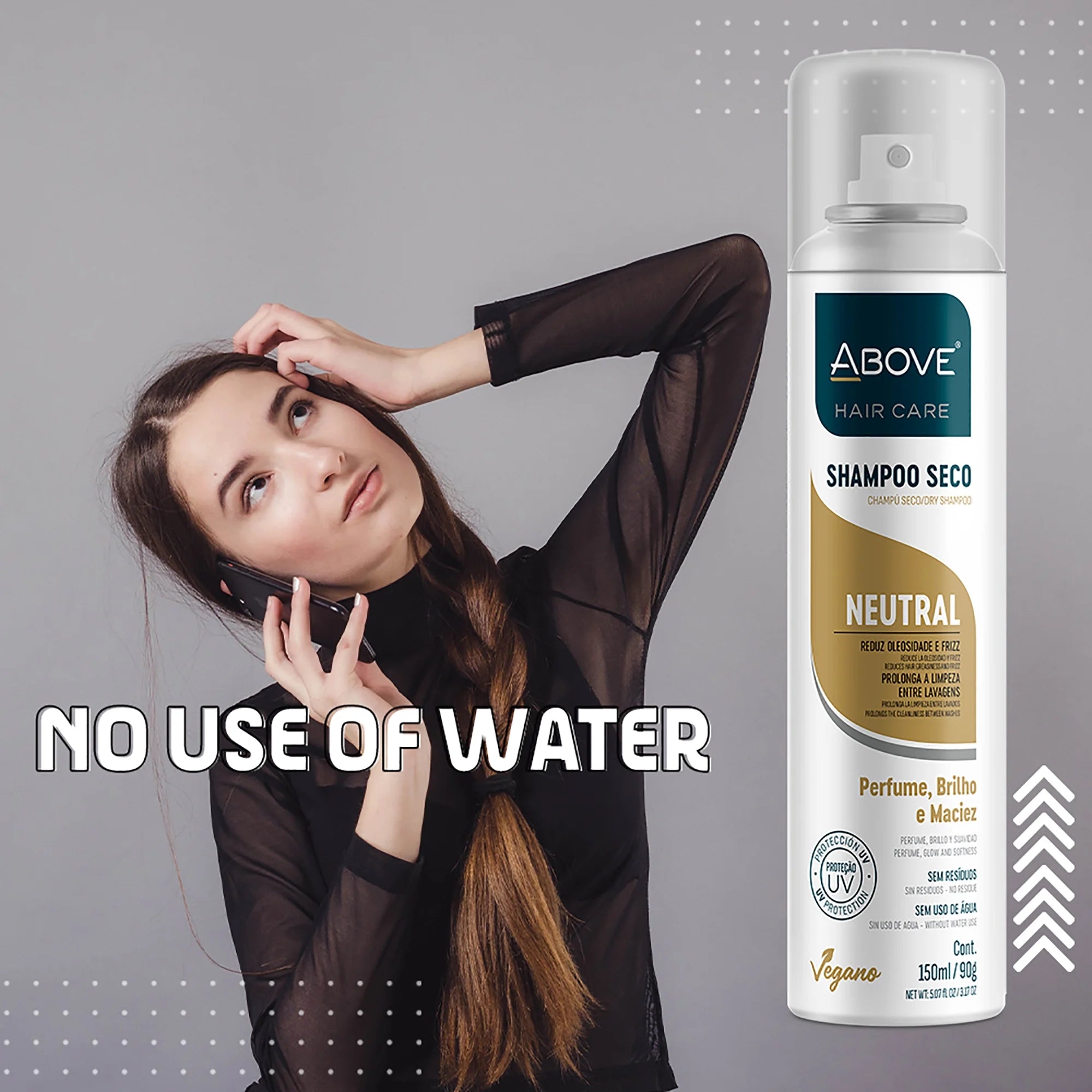 Above Dry Shampoo, Dry Shampoo Spray, Vegan Dry Shampoo, Neutral, 3.17 Oz