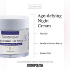 Bakuchiol + Retinol Dual Renewal PM Cream Unscented Facial Moisturizer Cream 1.6