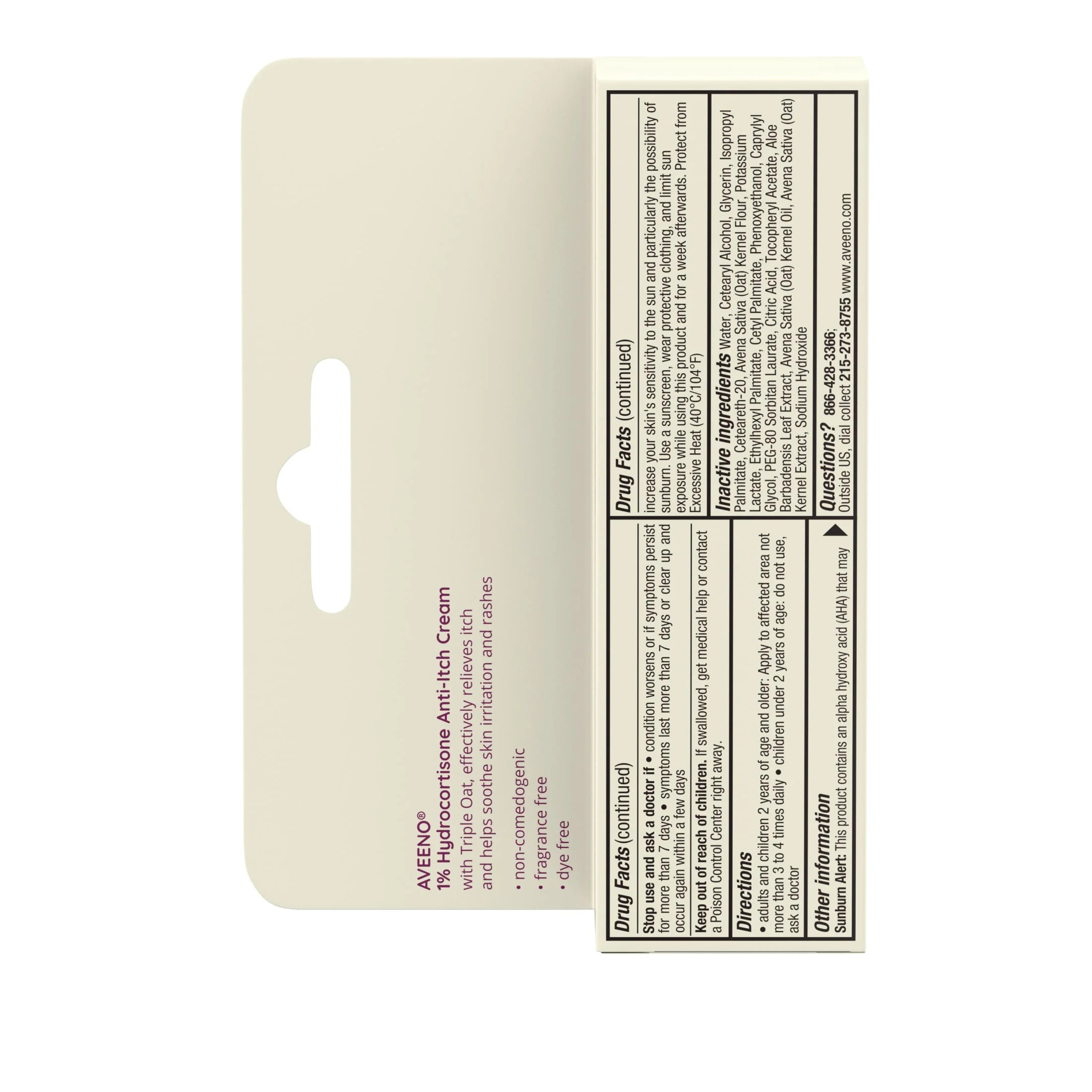 Aveeno Maximum Strength 1% Hydrocortisone Anti-Itch Relief Cream, 1 Oz