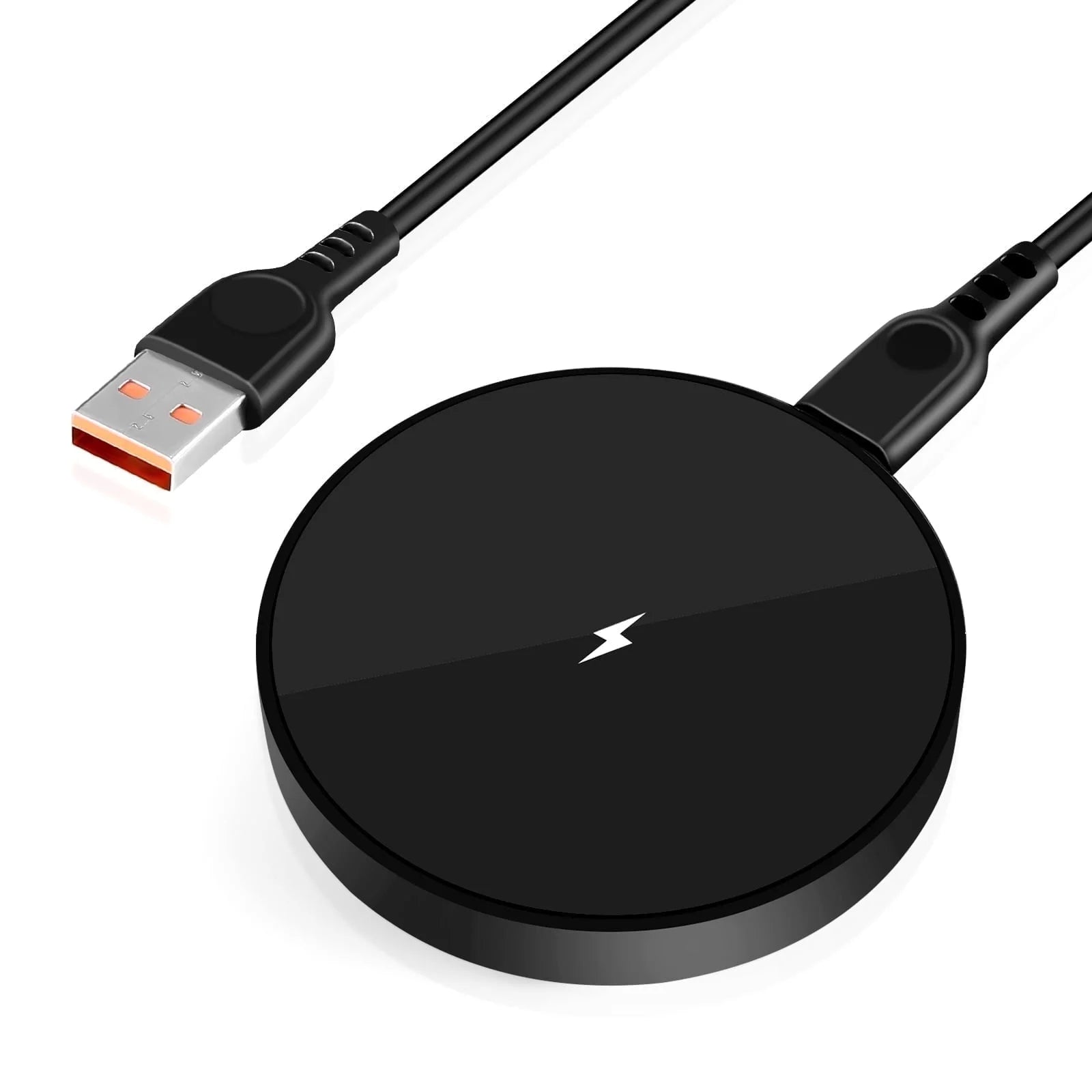 SOLPOWBEN Magnetic Wireless Charger 15W Max Fast Wireless Charging Pad Compatible with Iphone 17/17 Plus/17 Pro Max/16/15/14/13/Se/12 Series (Without AC Adapter) Black