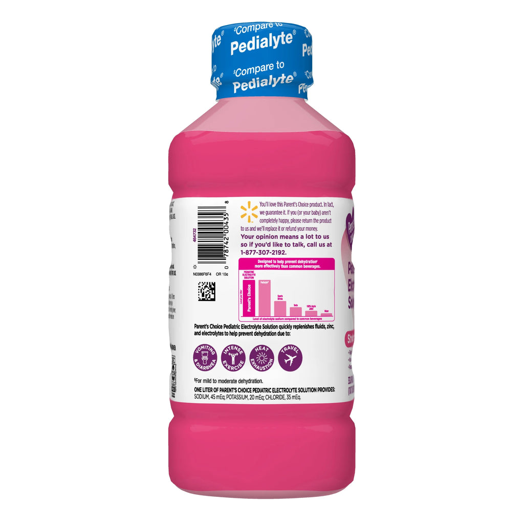 Parent'S Choice Electrolyte Solution, Strawberry, Dye-Free, 1 Liter