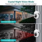 2 Pack 5G Wifi Waterproof Surveillance Camera, IR Night Vision, Motion Detection