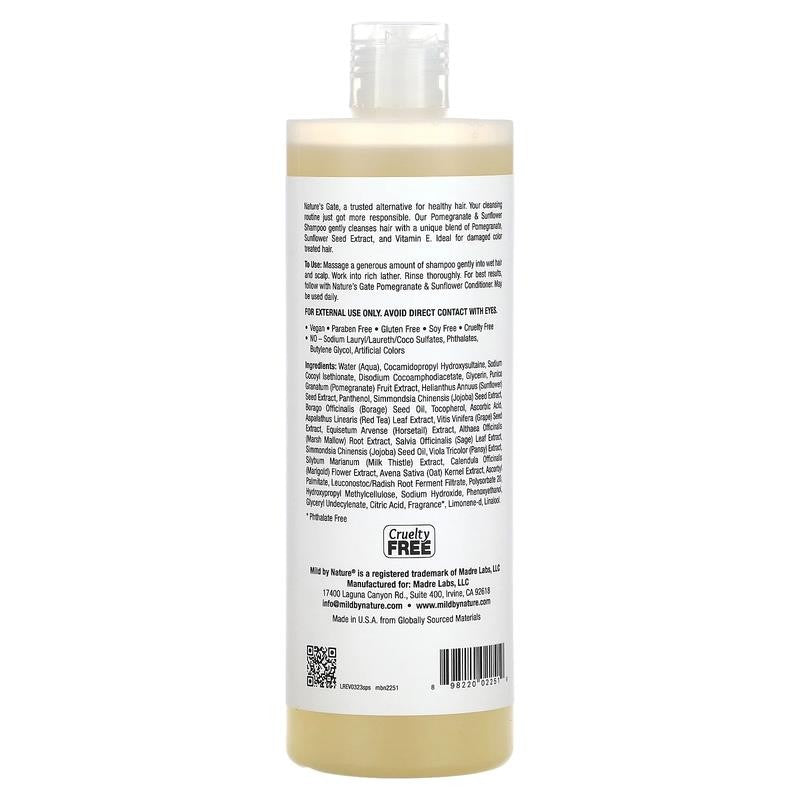 (Nature'S Gate), Pomegranate & Sunflower Shampoo for Color-Treated Hair, 16 Fl O