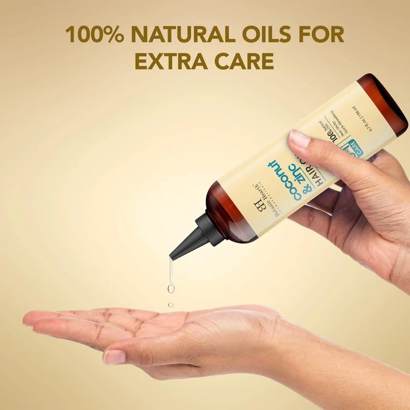 Coconut & Zinc Pyrithione Hair Oil (6.7 Fl Oz) | Moisturizing and Nourishing Hai