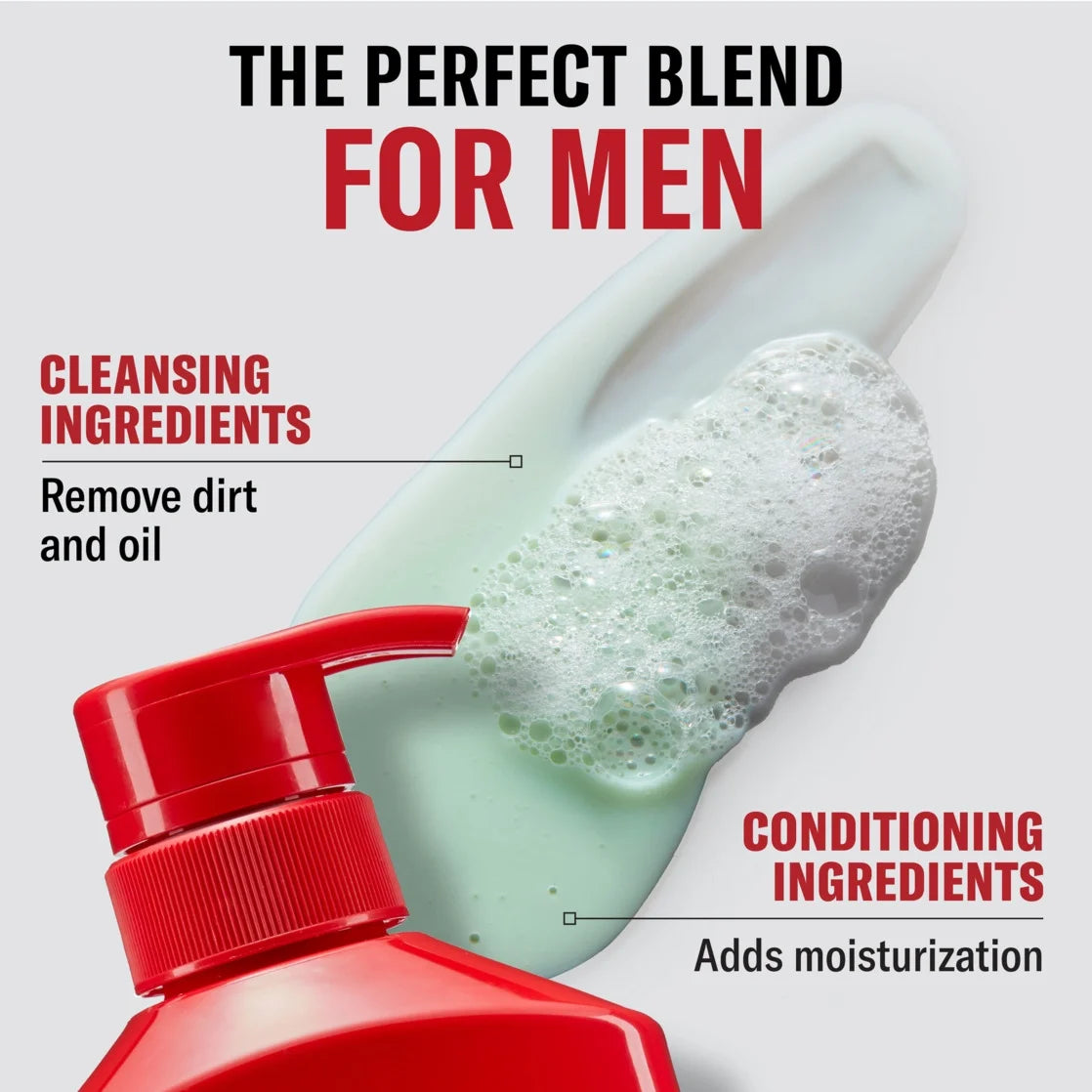 Bear Glove 2In1 Shampoo and Conditioner for Men, All Hair Types, 22 Fl Oz