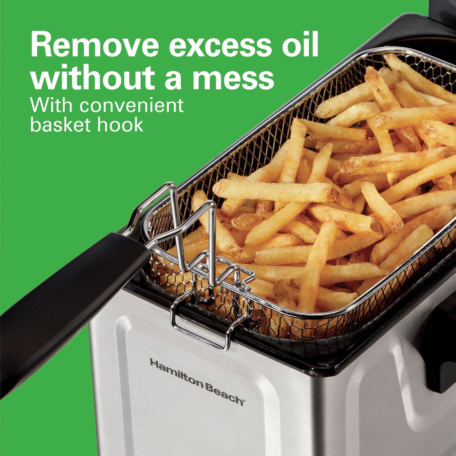8 Cup Deep Fryer, Family-Size Food Capacity Cooks up to 6 Cups of Food, 1500 Wat