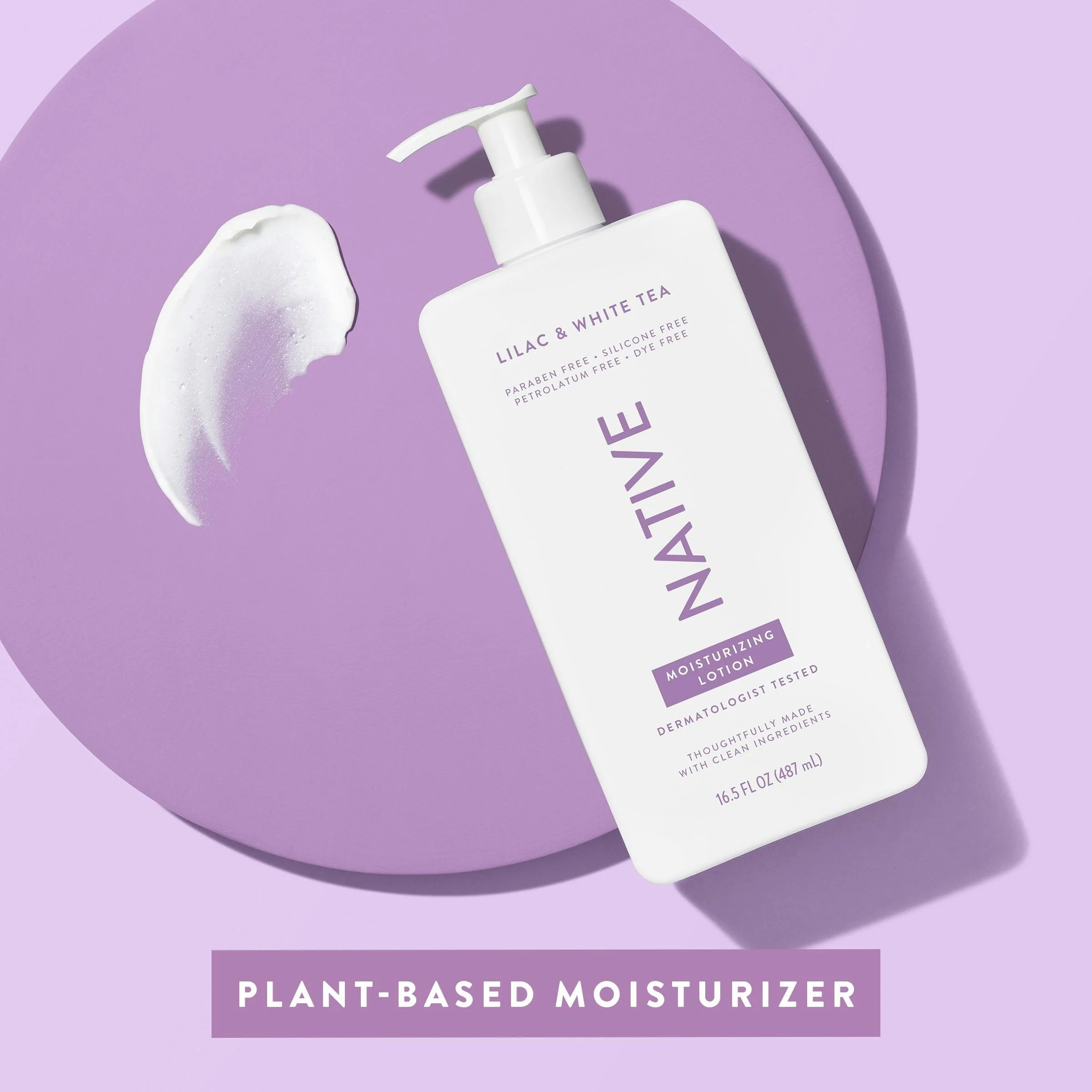 Native Moisturizing Hand & Body Lotion, Lilac & White Tea, Paraben Free, for Women and Men, 16.5 Fl Oz