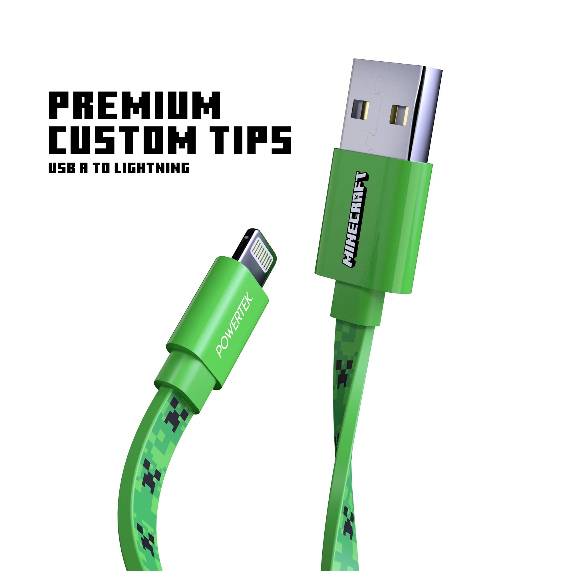 Liquipel Powertek Minecraft USB-A to Lightning - Creeper