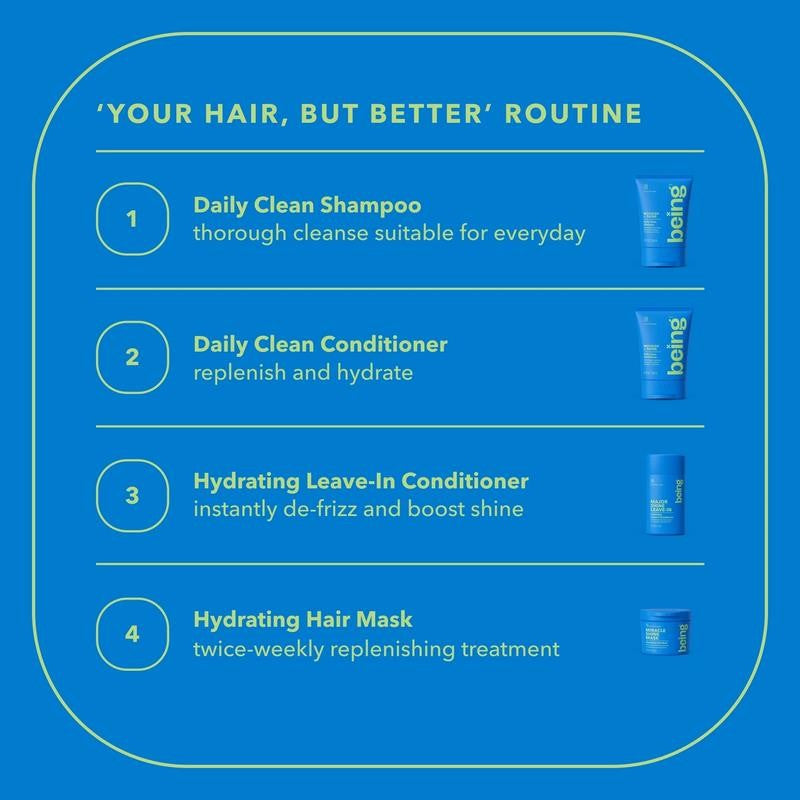 Being NOURISH + SHINE Daily Clean Shampoo with Shea Butter and Aloe Extract, 12