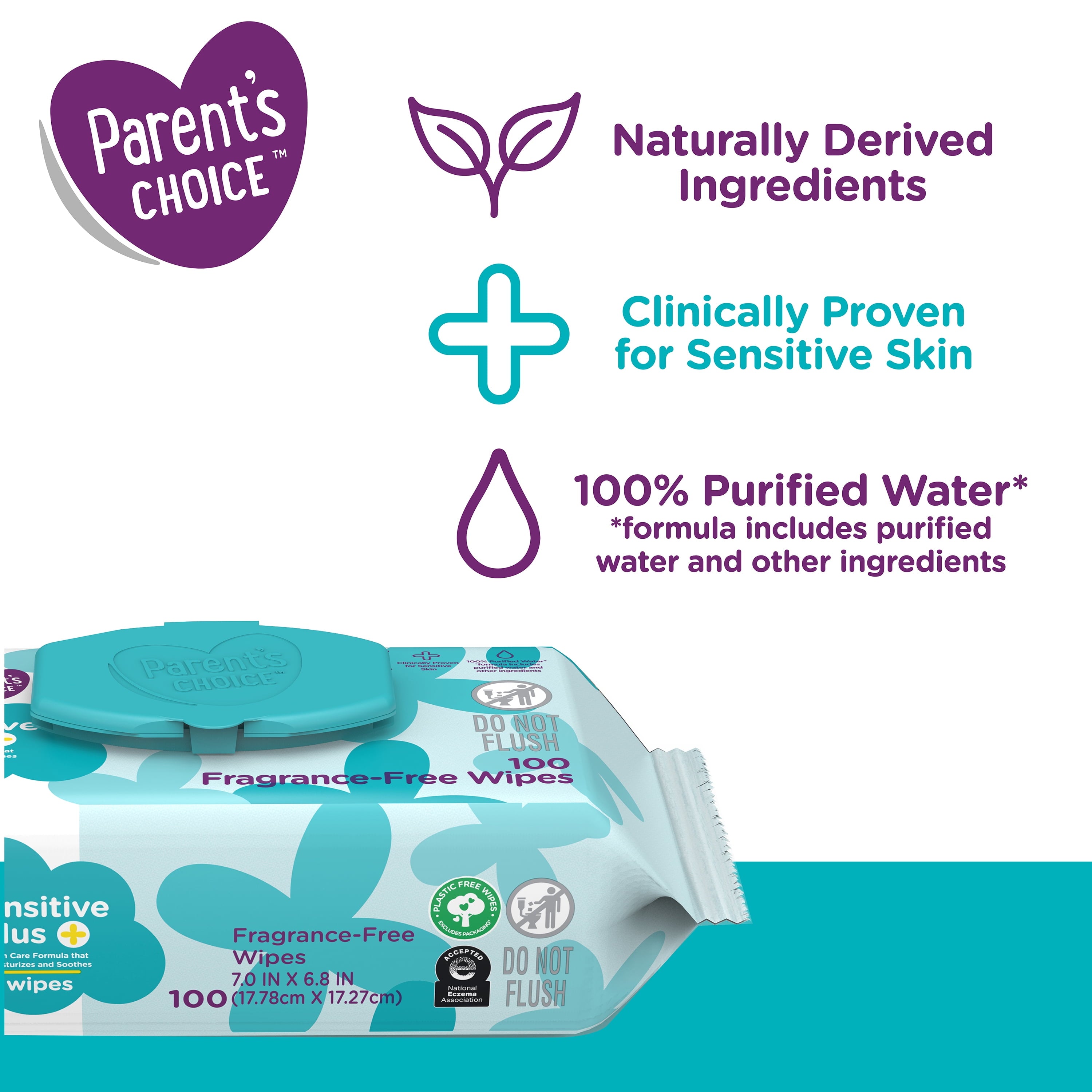 Parent'S Choice Sensitive plus Baby Wipes 200Ct
