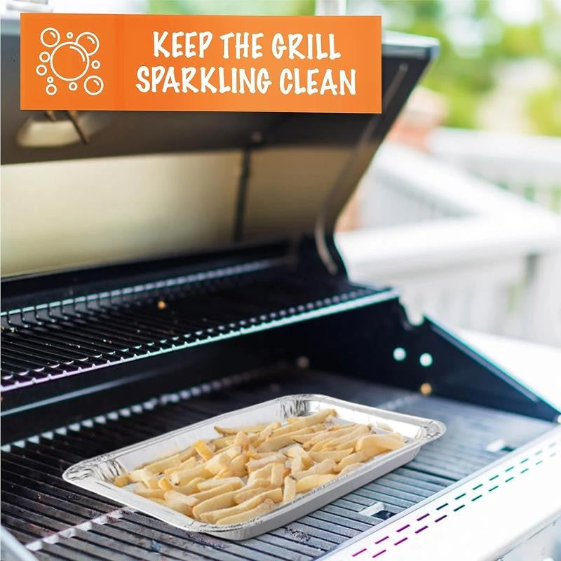 Aluminum Foil Grill Pans 9” X 13” Disposable Aluminum Foil Pans, 10-Pack