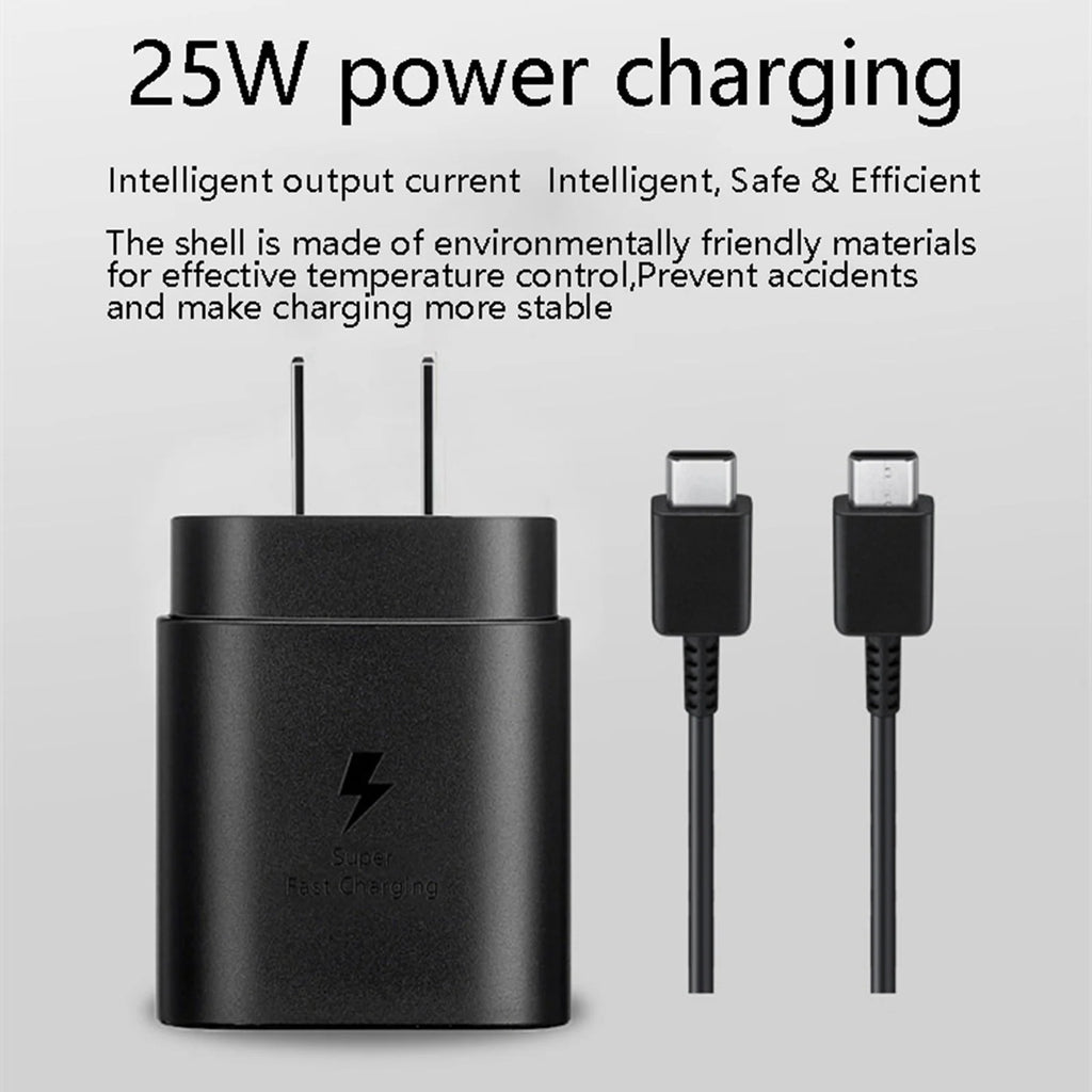 25W Fast Charging Phone Charger with 1M - US Specification Efficient Charging Solution for All Devices