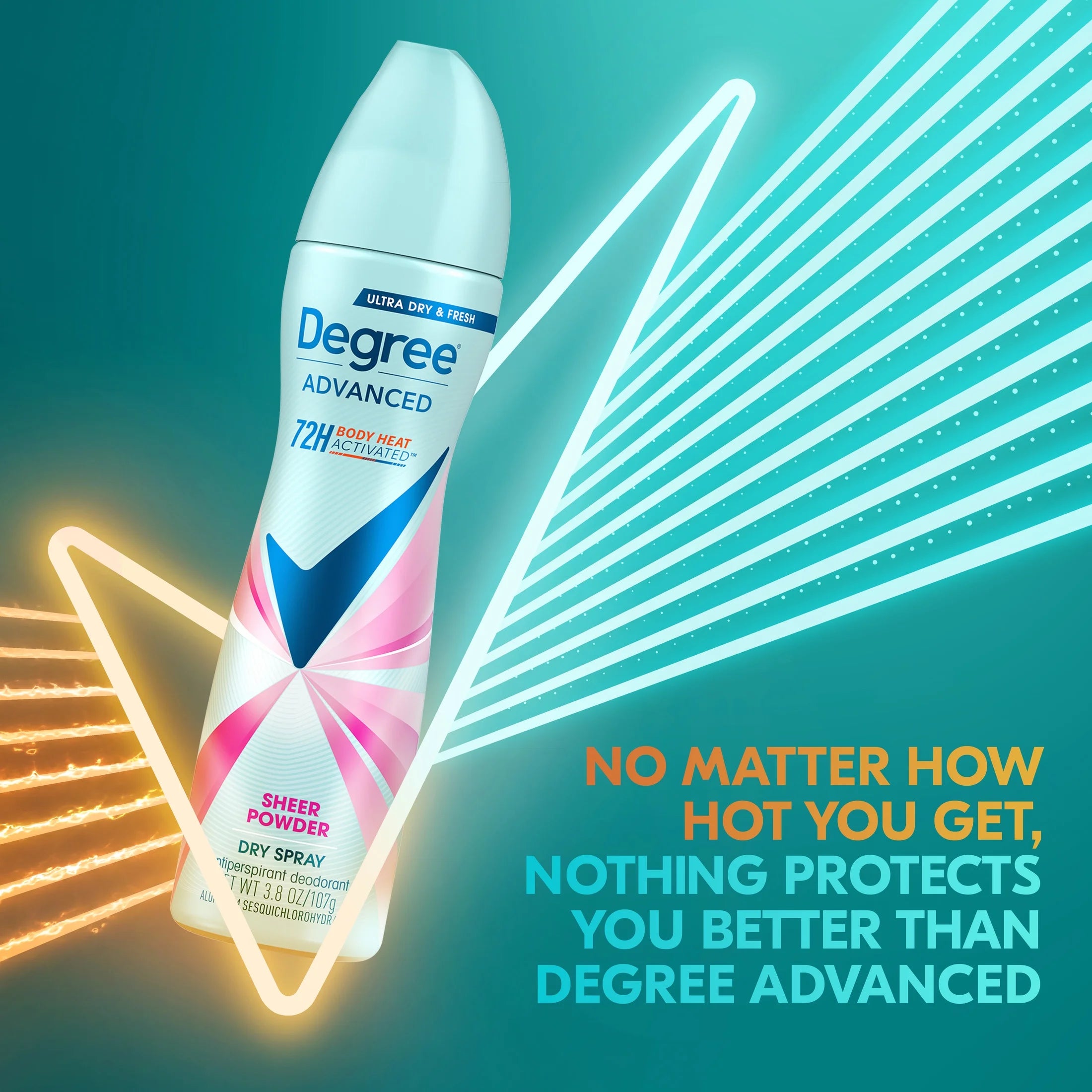 Advanced Long Lasting Women'S Antiperspirant Deodorant Dry Spray, Sheer Powder, 3.8 Oz