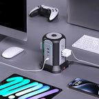13 Outlets Power Strip Tower, USB C Surge Protector Charging Station, 4 USB Port