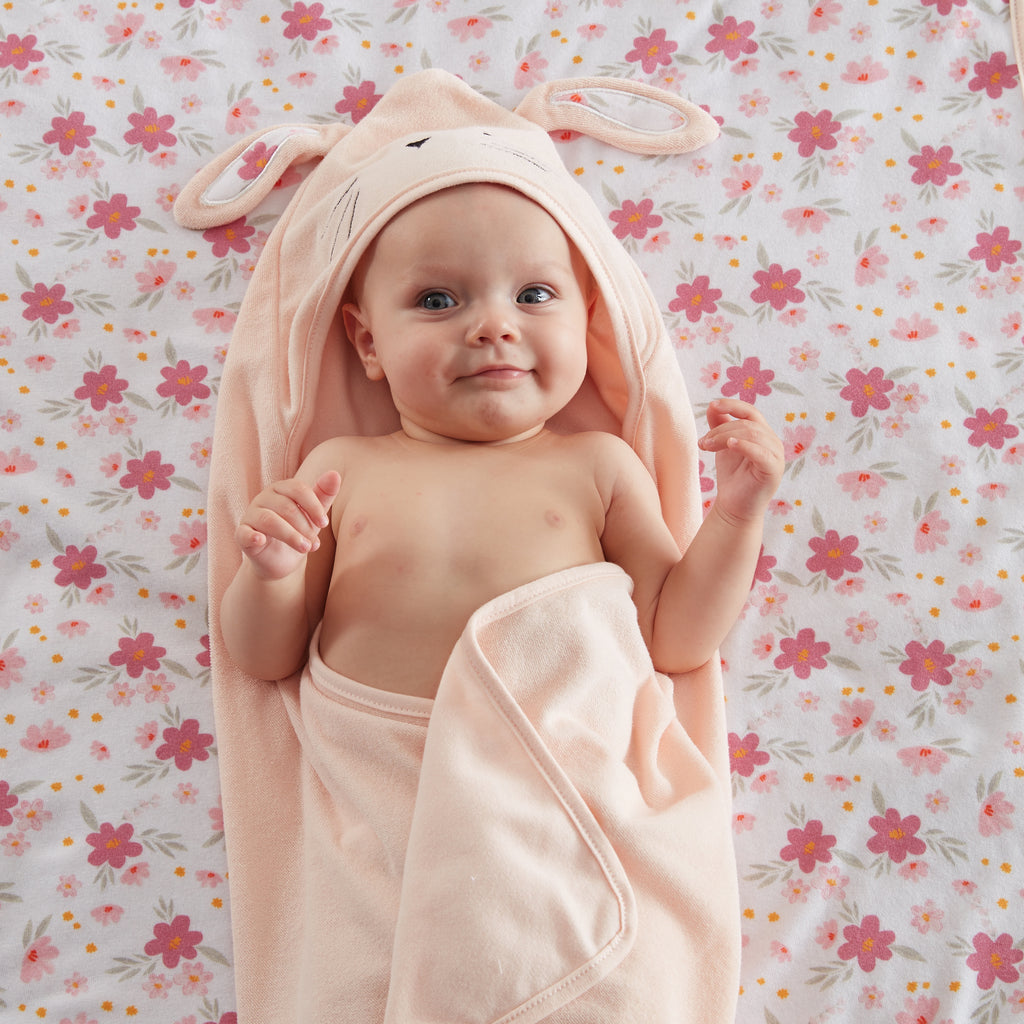 Parent'S Choice 2-Pack 30" X 30" Bunny Hooded Towel