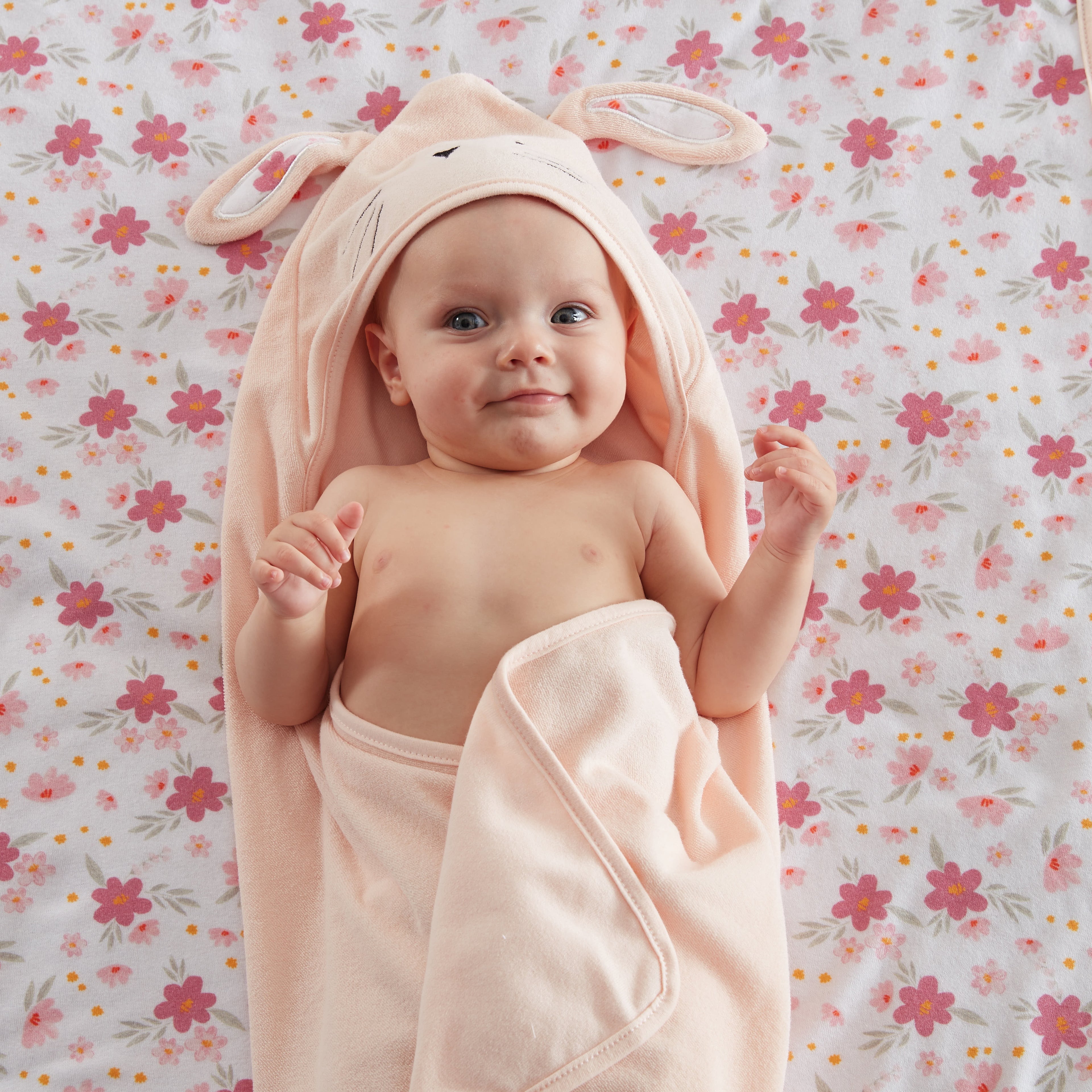 Parent'S Choice 2-Pack 30" X 30" Bunny Hooded Towel
