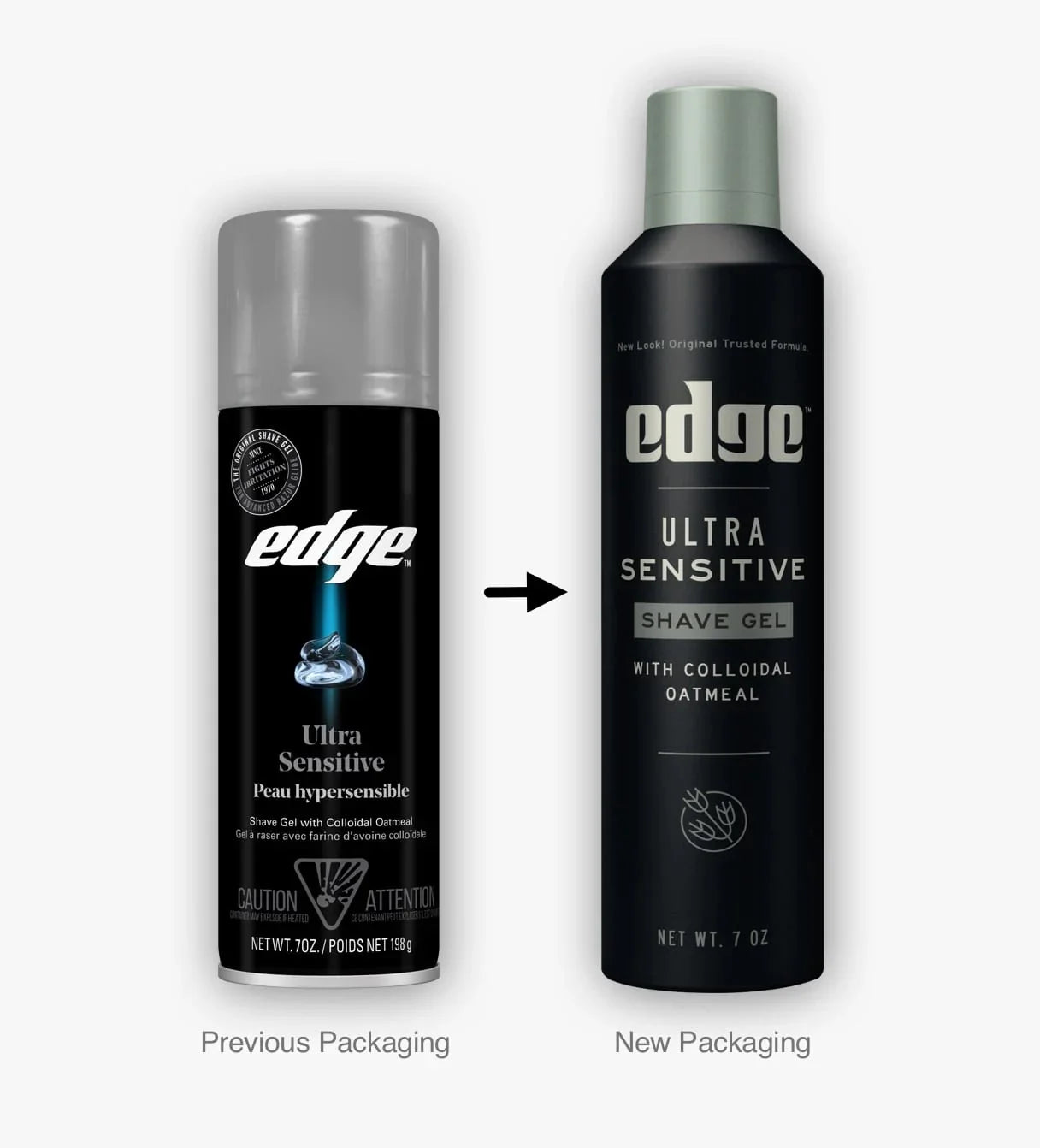 2 Pack Edge Shave Gel, Fragrance Free, Ultra Sensitive, with Oat Meal 7 Oz Each