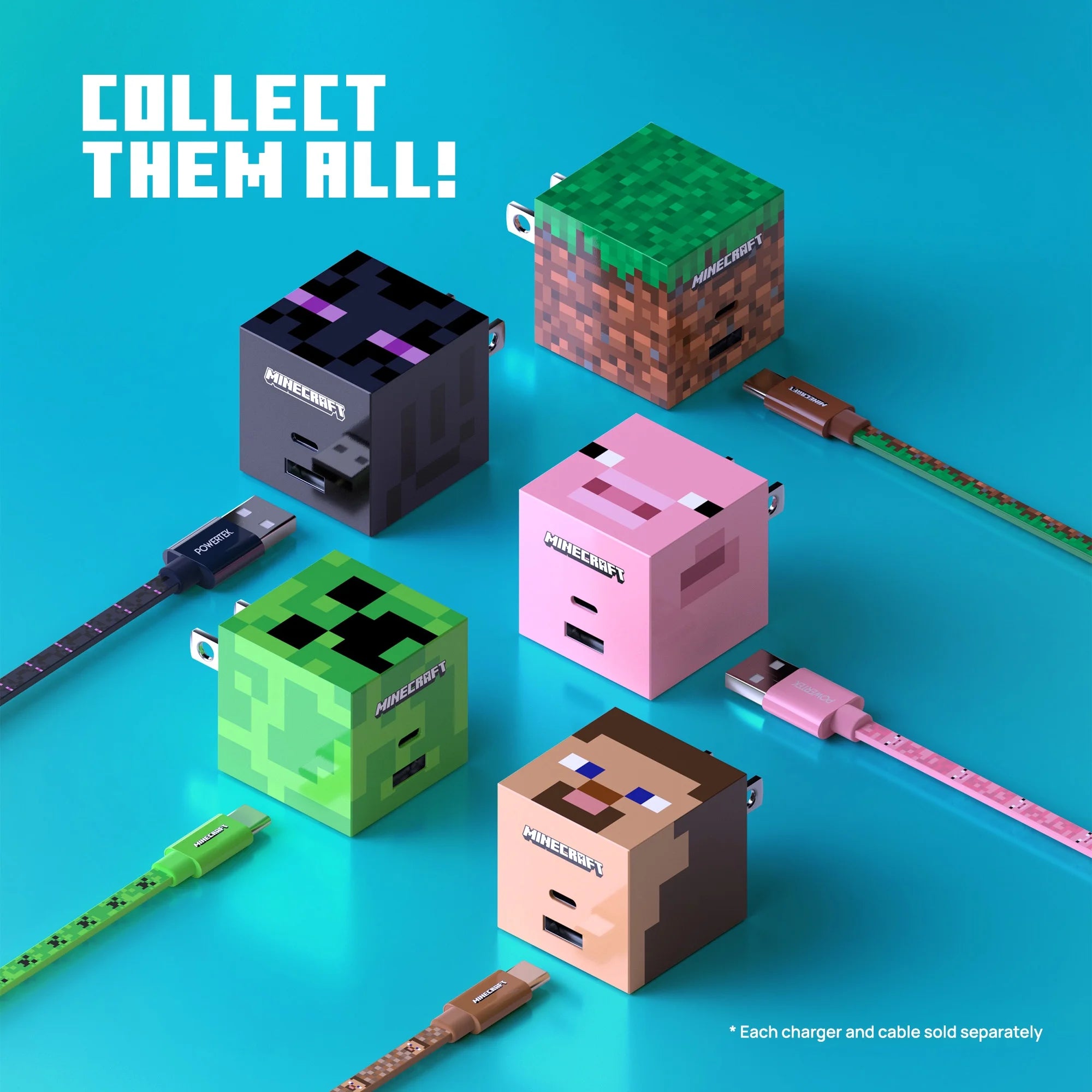 Liquipel Powertek Minecraft USB-A to Lightning - Creeper