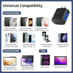 Super Fast Charger Type C 2Pack 45W USB C Fast Charging Block Wall Charger with 2*10FT Android Phone Charger Cable Compatible with Samsung Galaxy S25/S24/S23 /S22/S21/S20