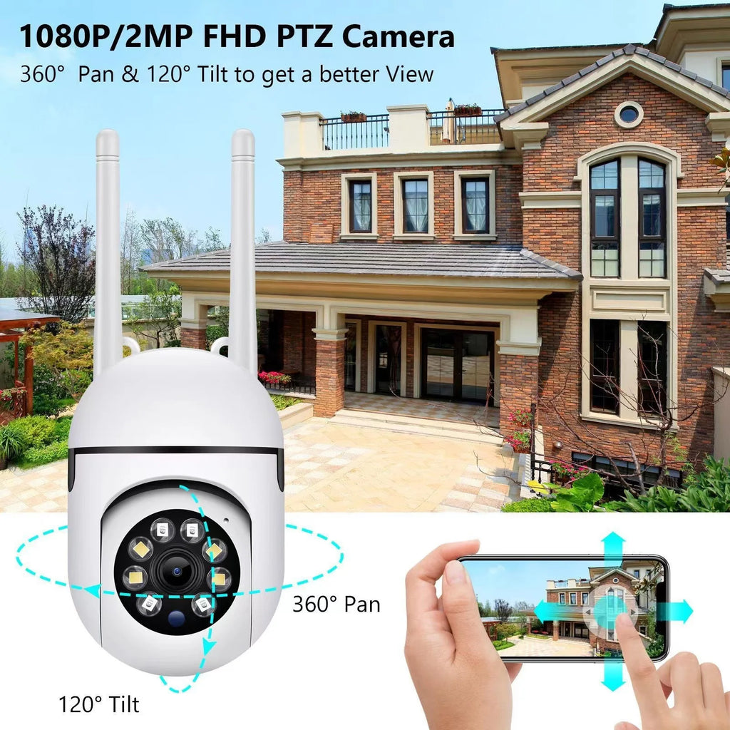 2 Pack 5G Wifi Waterproof Surveillance Camera, IR Night Vision, Motion Detection