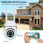 2 Pack 5G Wifi Waterproof Surveillance Camera, IR Night Vision, Motion Detection