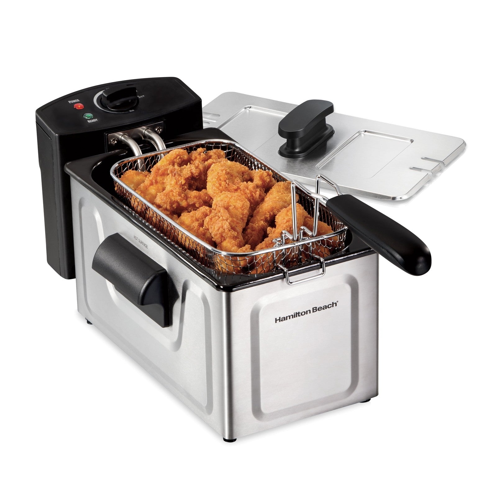 8 Cup Deep Fryer, Family-Size Food Capacity Cooks up to 6 Cups of Food, 1500 Wat