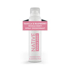 Native Vanilla & Raspberry Whole Body Deodorant Spray 3.5Oz