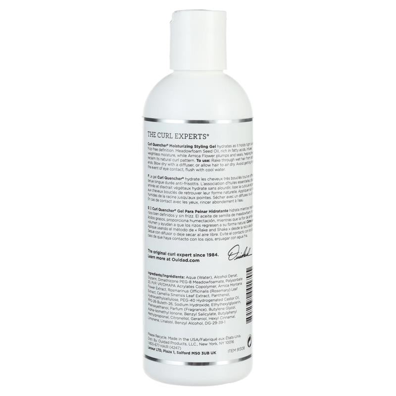 Curl Quencher Moisturizing Styling Gel, Weightless Moisture, Prevents Frizz, 8.5