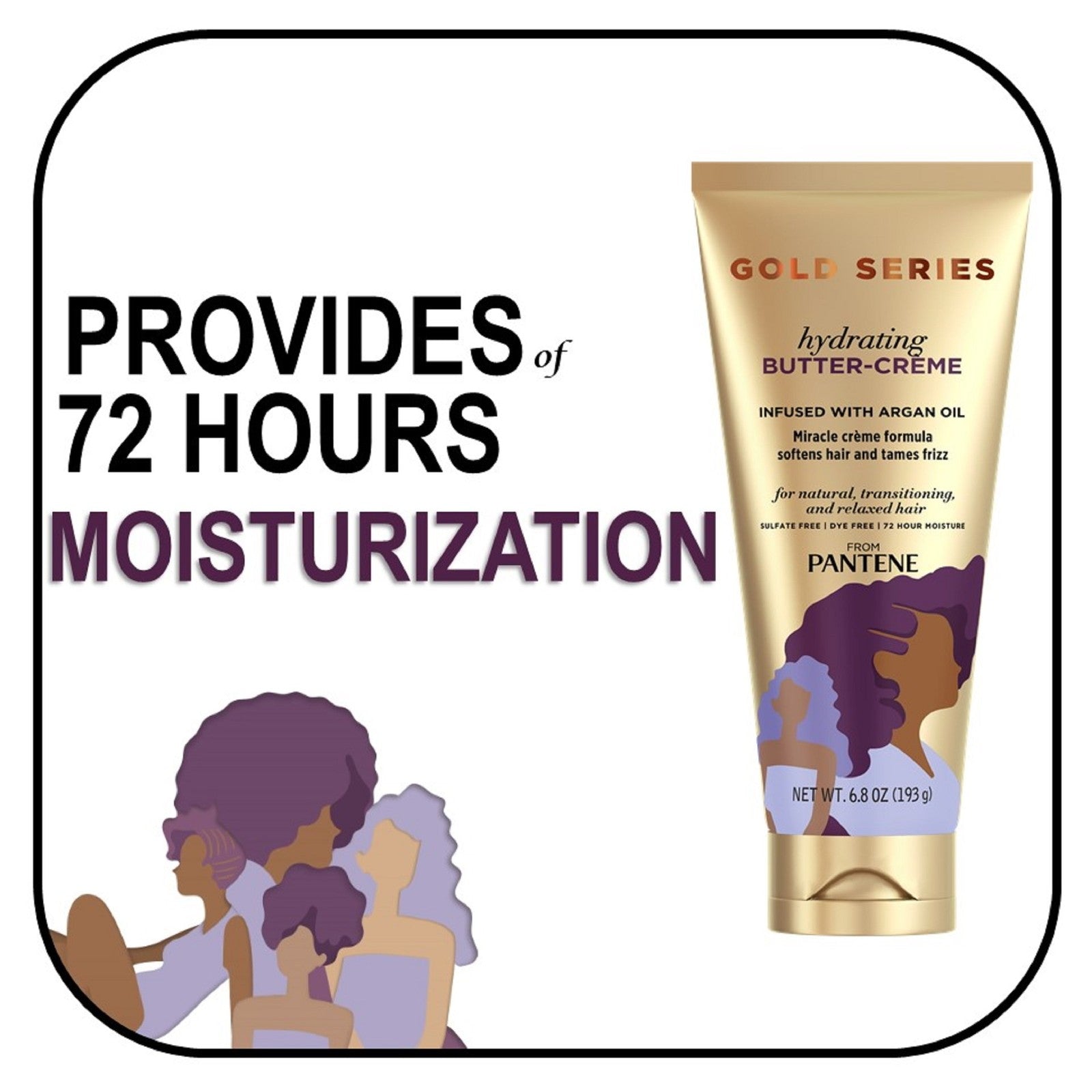 Gold Series Butter Cream, Hydrating Sulfate Free, 6.8 Oz for All Hair Types