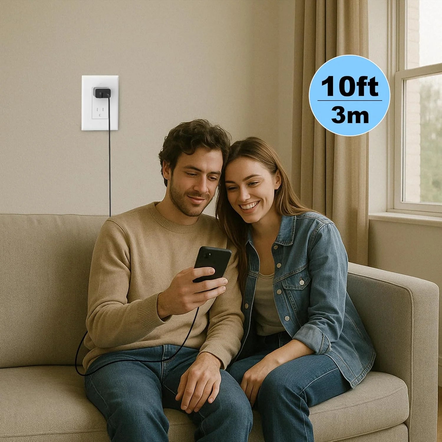45W 2Pack Super Fast Charger USB C Dual Port Android Phone Charger Type C Fast Charging Block with 10FT Type-C Charger Cord for Samsung Galaxy S25/S25 Ultra/S25+/S24 Ultra/S24/S24+/S23/S22/S21/S20