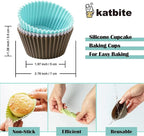 24 PCS Multi-Color Silicone Cupcake Baking Cups Cupcake Liners