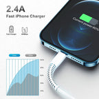 3Pack I Phone Charger Cord 10Ft Long Cable 10 Foot,High Fast/Data Sync 10 Feet Charging Cable Compatible with Iphone 14/13/12/11 Pro Max/Xs/Xr/8/7/6/5S/5/Se Ipad Case